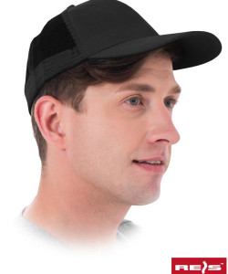 Кепка-блайзер, бейсболка літня із сіткою, регулювання на липучці (колір чорний) CZMESH