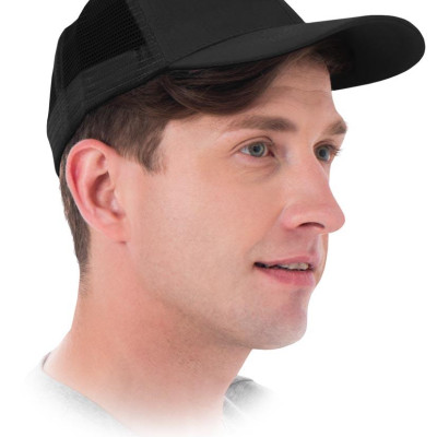 Кепка-блайзер, бейсболка літня із сіткою, регулювання на липучці (колір чорний) CZMESH