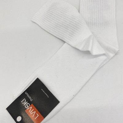 Шкарпетки патріотичні  білі з українською символікою подарункові, шкарпетки прикол, високі шкарпетки