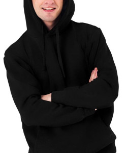 Худі толстовка зимова з капюшоном колір чорний, щільний футер тринитка ADVENTURE, худі оверсайз