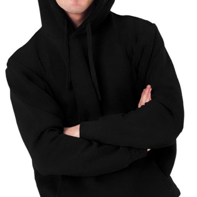 Худі толстовка зимова з капюшоном колір чорний, щільний футер тринитка ADVENTURE, худі оверсайз