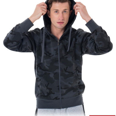 Флісова толстовка з капюшоном на блискавці, колір камуфльований, арт.SMOKER MOB