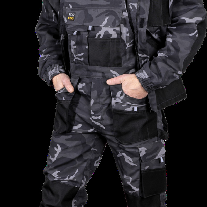 Напівкомбінезон робочий КАМУФЛЯЖ, щільність тканини 260 г/м2, арт. FORECO (B)
