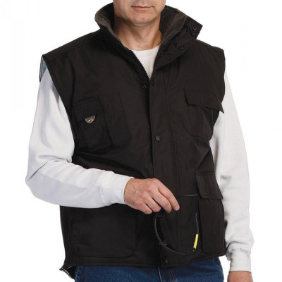 Жилет робочий утеплений BEAVER Cerva чорний розмір L ( РОЗПРОДАЖ)