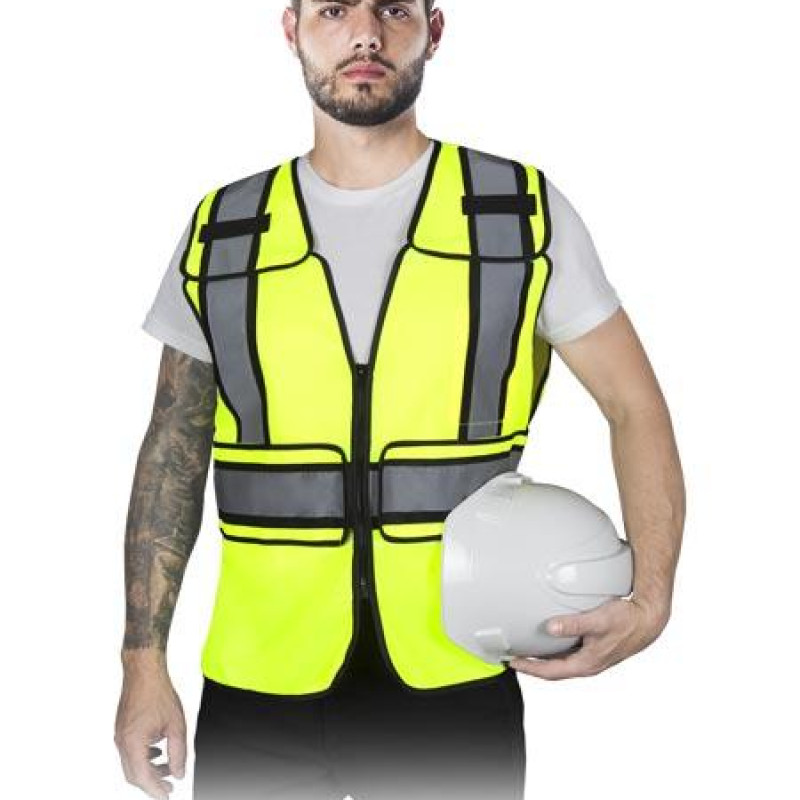 Жилет сигнальний зі світловідбивними смугами арт KOS-FLEX YB