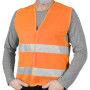 Жилет светоотражающий сигнальній, жилет оранжевій дорожника, одяг світловідбівний арт. OX-LUMI