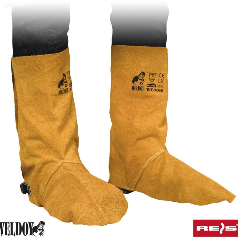 Накладки шкіряні, захист зварника для взуття, накладки захисні WY-NNB Y UNI (14