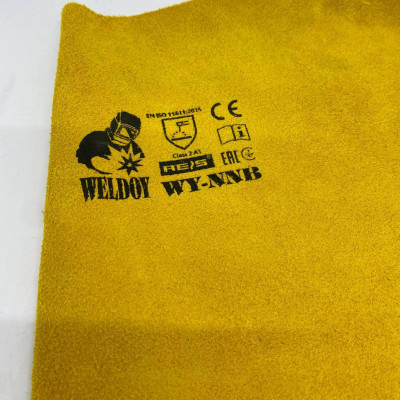 Накладки шкіряні, захист зварника для взуття, накладки захисні WY-NNB Y UNI (14