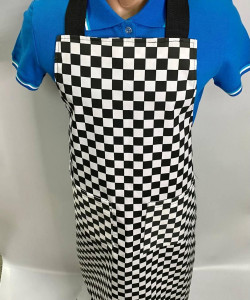 Фартух офіціанта, бариста модельний, тканина 80/20, розмір 97*70 см, колір у клітину