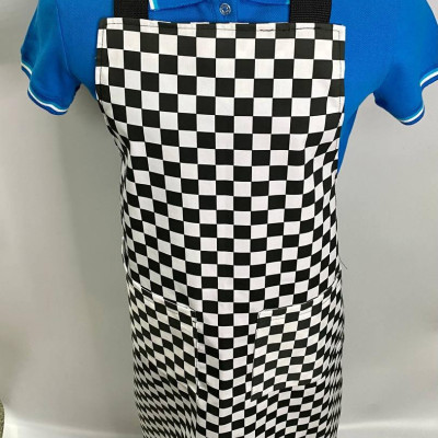 Фартух офіціанта, бариста модельний, тканина 80/20, розмір 97*70 см, колір у клітину