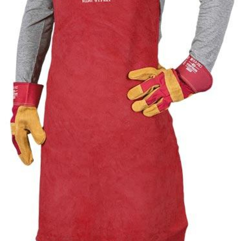 Фартух шкіряний зварювальника REIS WY-FSB Y розмір (60*90), Фартух слюсаря коричневий