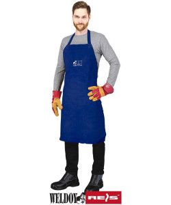 Фартух шкіряний зварювальника REIS WY-FSB Y розмір (60*90), Фартух слюсаря коричневий