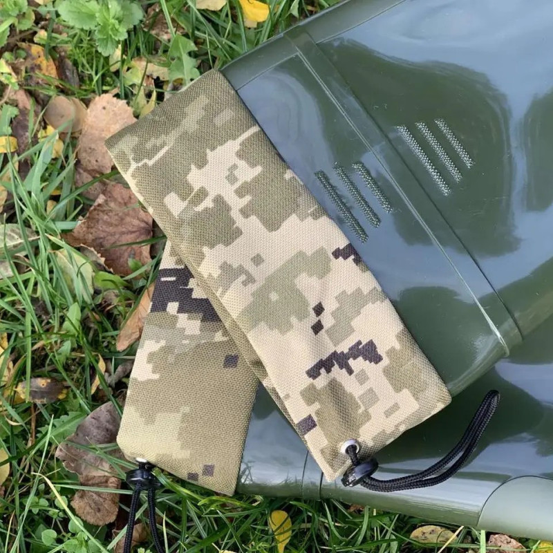 Чоботи чоловічі, високі з нашитою вставкою 'Мисливець'