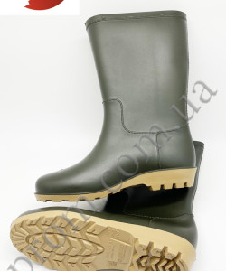 Чоботи ПВХ двошарові зелені, жіночі (в наявності 37-38, 39) Робоче взуття захист від вологи