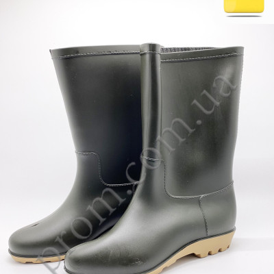 Чоботи ПВХ двошарові зелені, жіночі (в наявності 37-38, 39) Робоче взуття захист від вологи