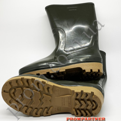 Чоботи ПВХ двошарові зелені, чоловічі (в наявності 45,46) Робоче взуття захист від води,,висота 30 см