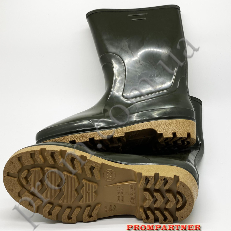 Чоботи ПВХ двошарові зелені, чоловічі (в наявності 45,46) Робоче взуття захист від води,,висота 30 см
