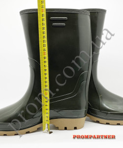 Чоботи ПВХ двошарові зелені, чоловічі (в наявності 45,46) Робоче взуття захист від води,,висота 30 см