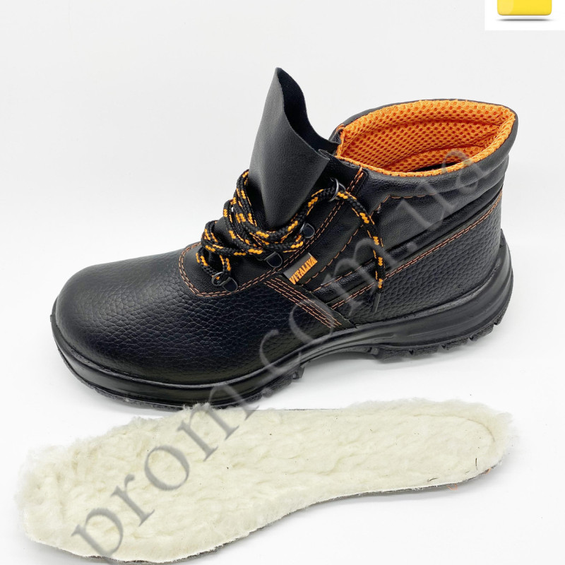 Черевики робочі утеплені 'ЄВРО' шкіра, лита підошва поліуретанова МБС, пр-під Україна