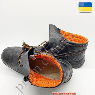Черевики робочі утеплені 'ЄВРО' шкіра, лита підошва поліуретанова МБС, пр-під Україна