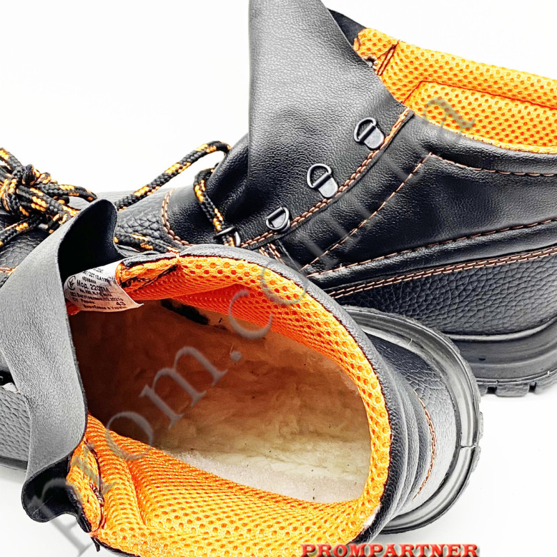 Черевики робочі утеплені 'ЄВРО' шкіра, лита підошва поліуретанова МБС, пр-під Україна