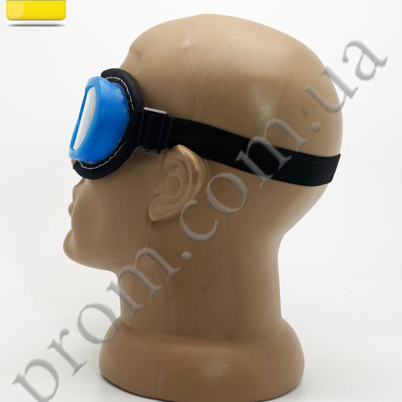 Окуляри ЗП1-У закриті, лінза прозоре скло, пряма вентиляцією (оправа з тканиною)