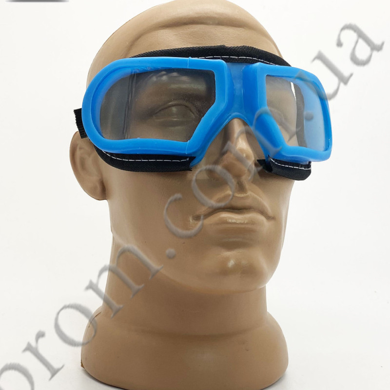 Окуляри ЗП1-У закриті, лінза прозоре скло, пряма вентиляцією (оправа з тканиною)