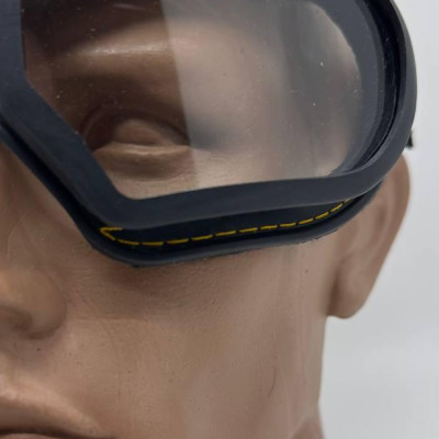 Окуляри ЗП-12У захисні закриті, лінза прозоре скло, пряма вентиляцією (оправа з повстю)