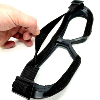 Окуляри ЗП-12У захисні закриті, лінза прозоре скло, пряма вентиляцією (оправа з повстю)