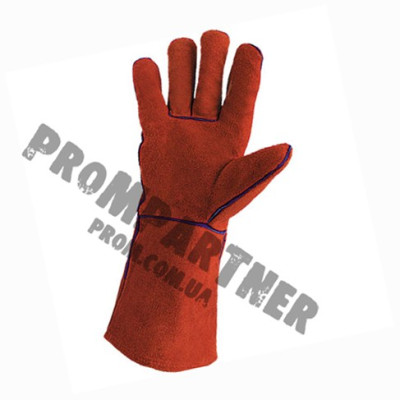 Рукавички спилок КРАГА 35 см з бавовняною підкладкою