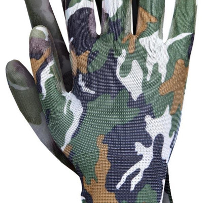 Рукавички робочі Ogrifox камуфльовані з покриттям поліуретану, REIS (розмір 9)