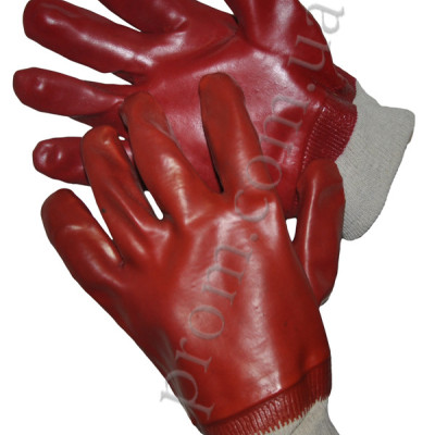 Рукавички залиті пвх з трик.манжетом INTERTOOL SP-0006