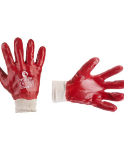 Рукавички залиті пвх з трик.манжетом INTERTOOL SP-0006