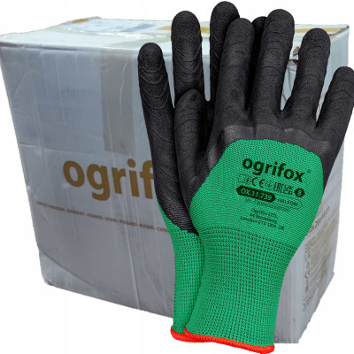 Рукавички робочі захисні з латексним покриттям ogrifox OX-HALFOM ZB розмір 10