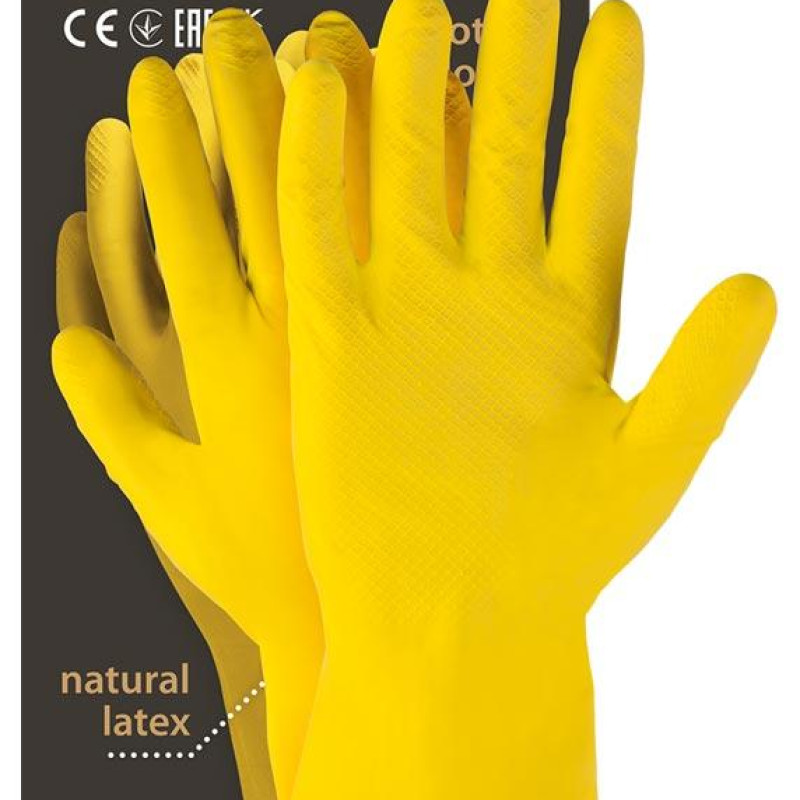 Рукавички латексні господарські, рукавички господарські OX-FLOX розмір М