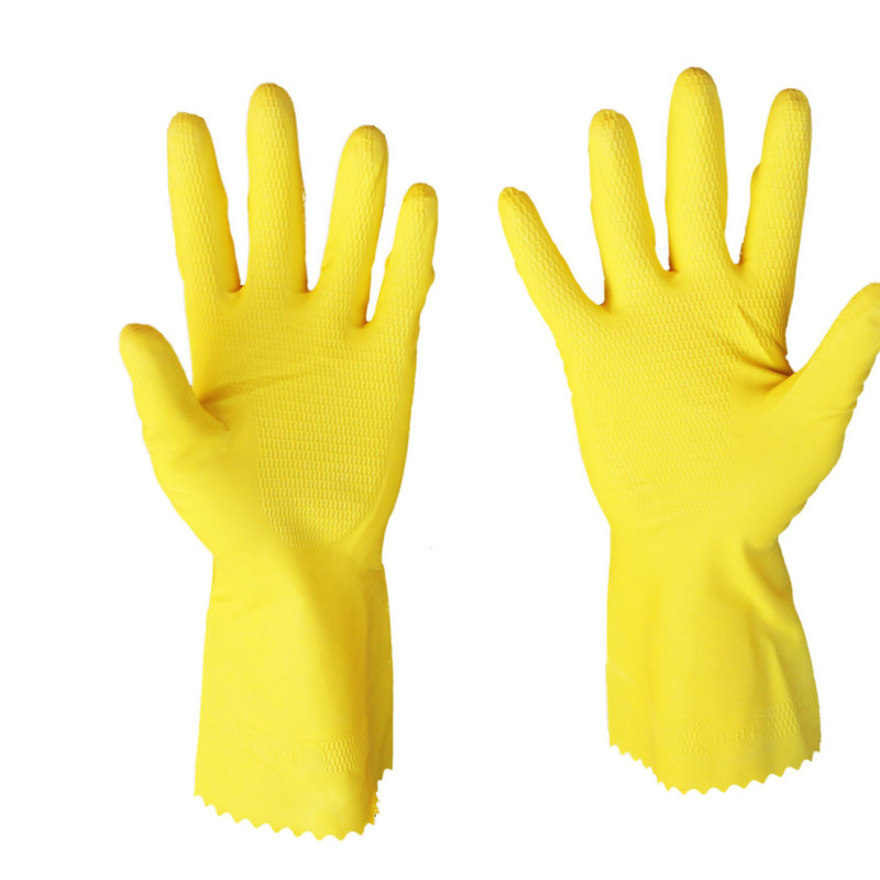 Рукавички латексні господарські, рукавички господарські OX-FLOX розмір М