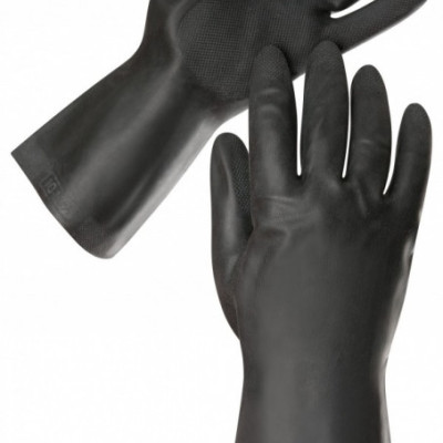 Рукавички латексні, хімстійкі  до 50% довжина 32см товщ. 0,6 мм, К50% Щ50% (перчатки кщс, перчатки химстойкие)