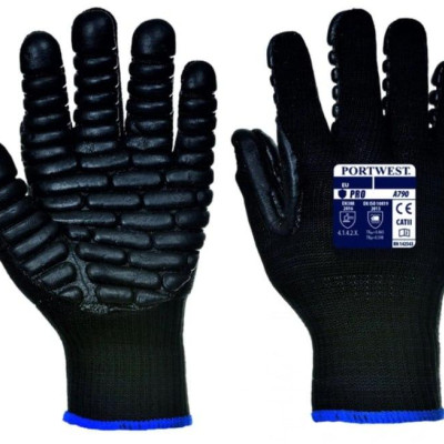 ПЕРЧАТКИ АНТИВИБРАЦИОННЫЕ PORTWEST CERVA  ATTHIS , рукавички антивібраційні , робочі рукавиці антивібраційні
