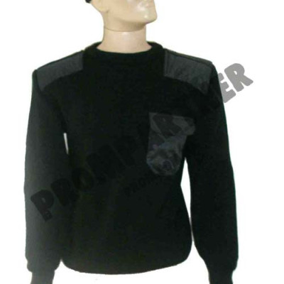 Светр формений чорний, тк. напіввовна, 'Охранник' горловина кругла гумка, светр поліція