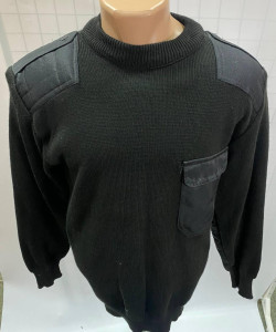 Светр формений чорний, тк. напіввовна, 'Охранник' горловина кругла гумка, светр поліція