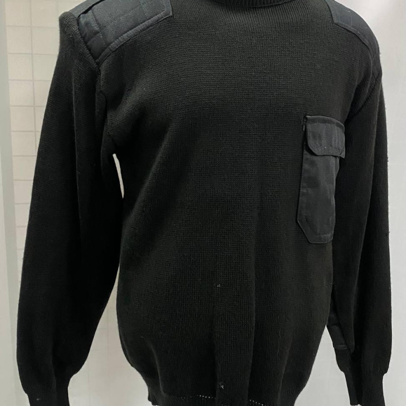 Светр формений чорний, тк. напіввовна, 'Охранник' горловина кругла гумка, светр поліція