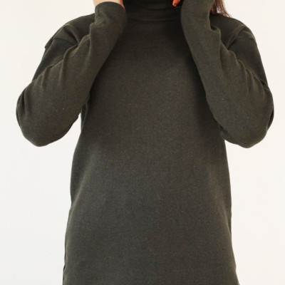 Гольф утеплений жіночий оливковий , 80б/в 20пє, гольф зимний цвет оливковый ХАКИ