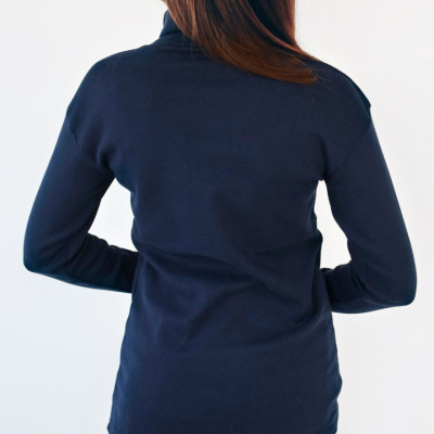 Гольф водолазка женская цвет темно синий, гольф утеплений жіночий, гольф зимовий