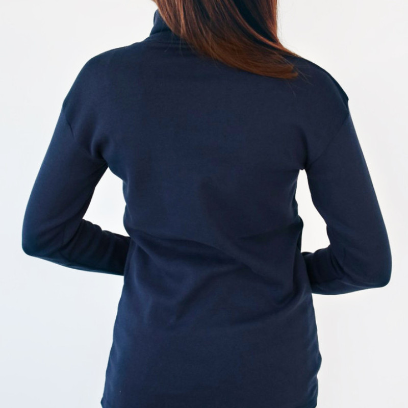 Гольф водолазка женская цвет темно синий, гольф утеплений жіночий, гольф зимовий