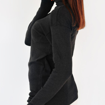 Гольф-водолазка жіноча утеплений колір чорний, гольф утеплень, гольф зимовий