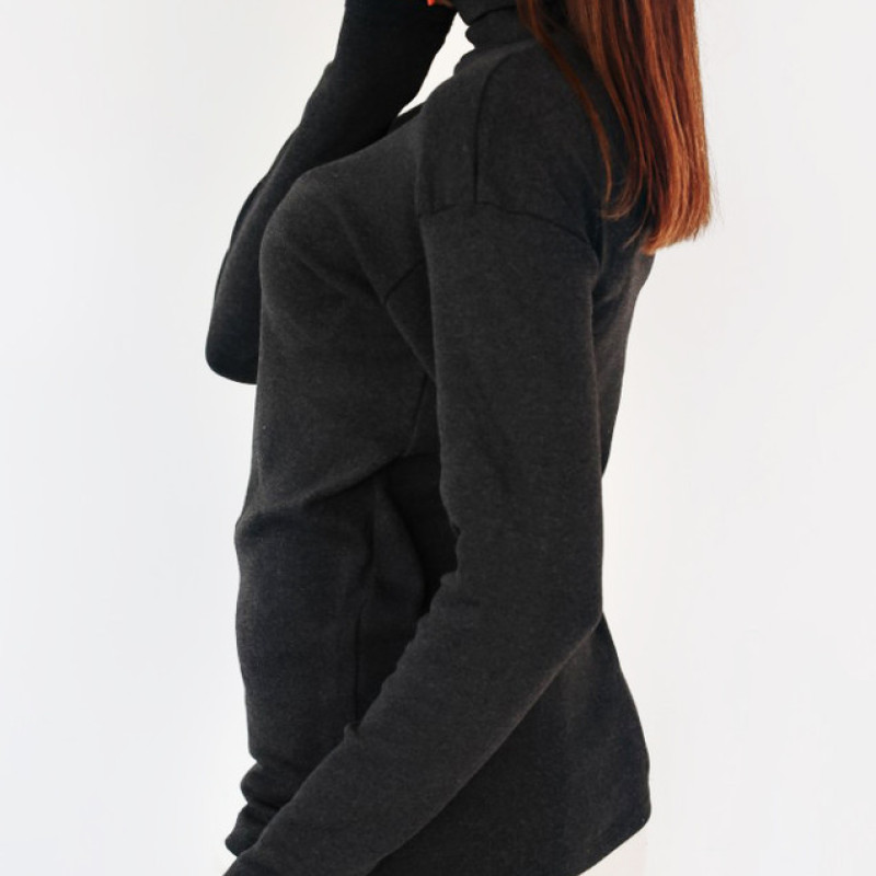 Гольф-водолазка жіноча утеплений колір чорний, гольф утеплень, гольф зимовий