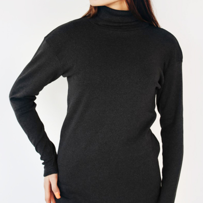 Гольф-водолазка жіноча утеплений колір чорний, гольф утеплень, гольф зимовий