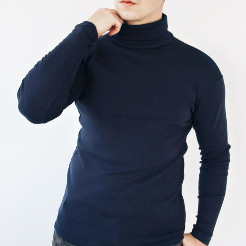 Гольф утеплений темно синій, 80б/в 20пє, гольф зимний цвет темно синий