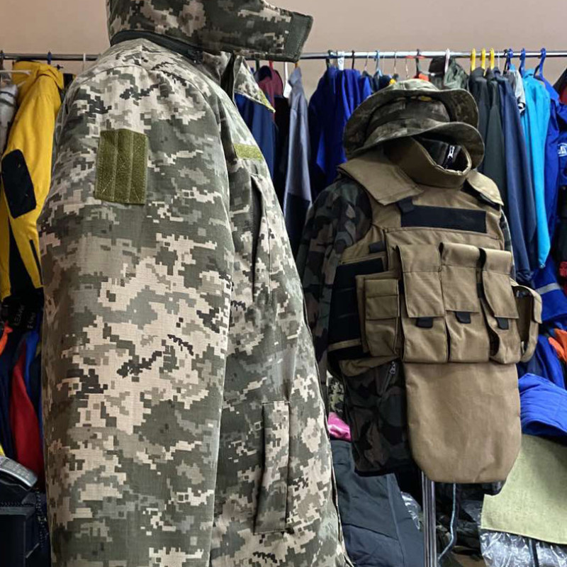 Куртка зимова піксель із капюшоном, бушлат піксель, Утеплена куртка камуфльована