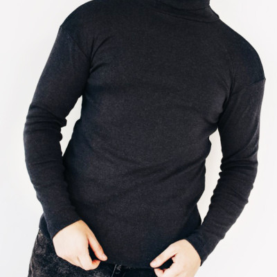 Гольф-водолазка утеплений колір чорний, гольф утеплений, гольф зимовий